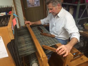 Richard Weaving A Plaid